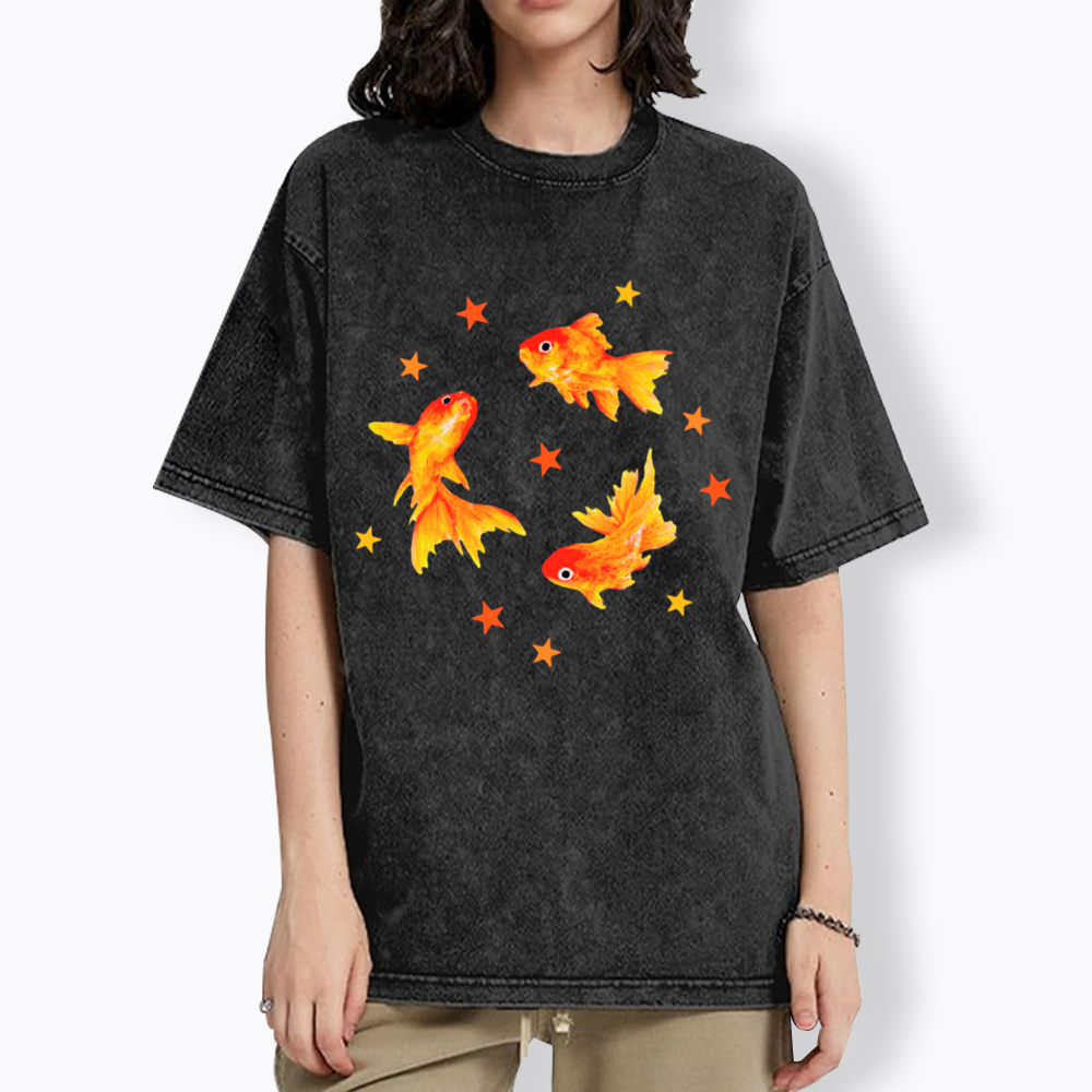 Goldfish Star LGBTQ Pride Washed T-Shirt