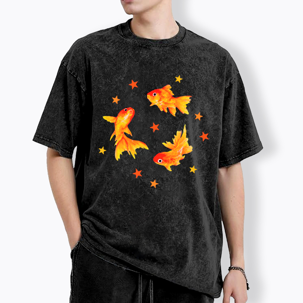 Goldfish Star LGBTQ Pride Washed T-Shirt