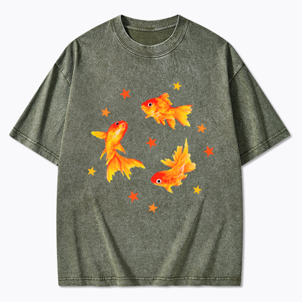 Goldfish Star LGBTQ Pride Washed T-Shirt