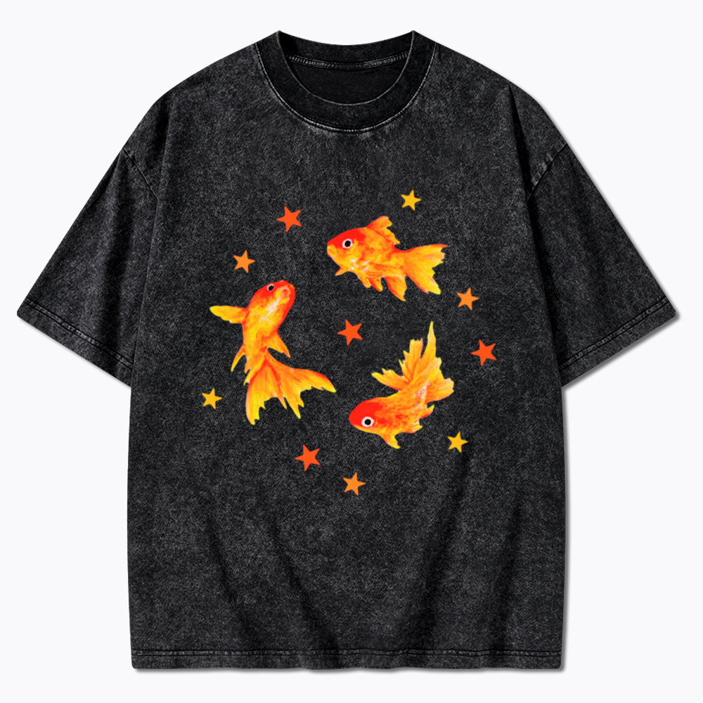 Goldfish Star LGBTQ Pride Washed T-Shirt