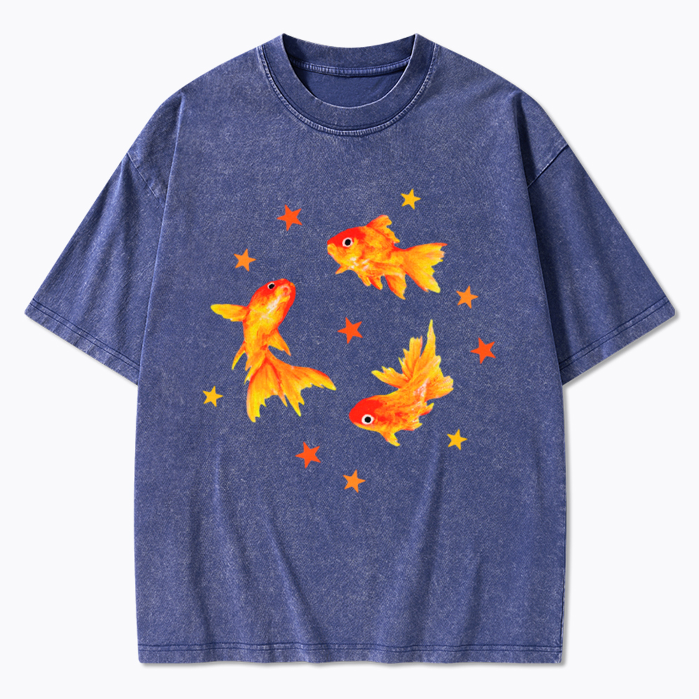 Goldfish Star LGBTQ Pride Washed T-Shirt