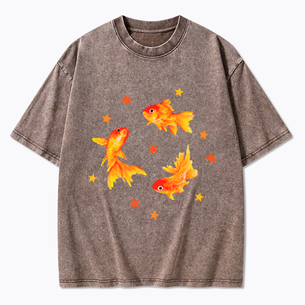 Goldfish Star LGBTQ Pride Washed T-Shirt