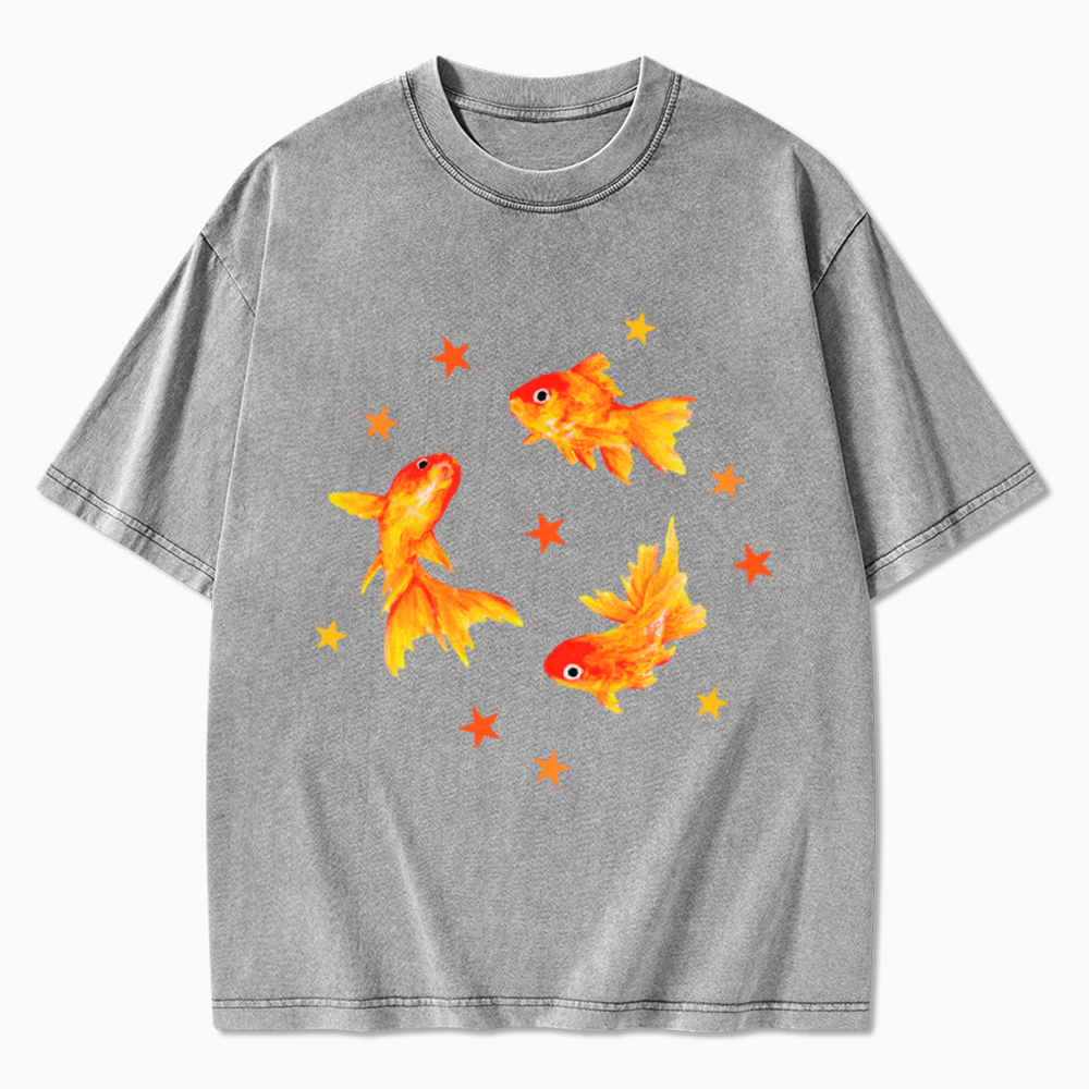 Goldfish Star LGBTQ Pride Washed T-Shirt