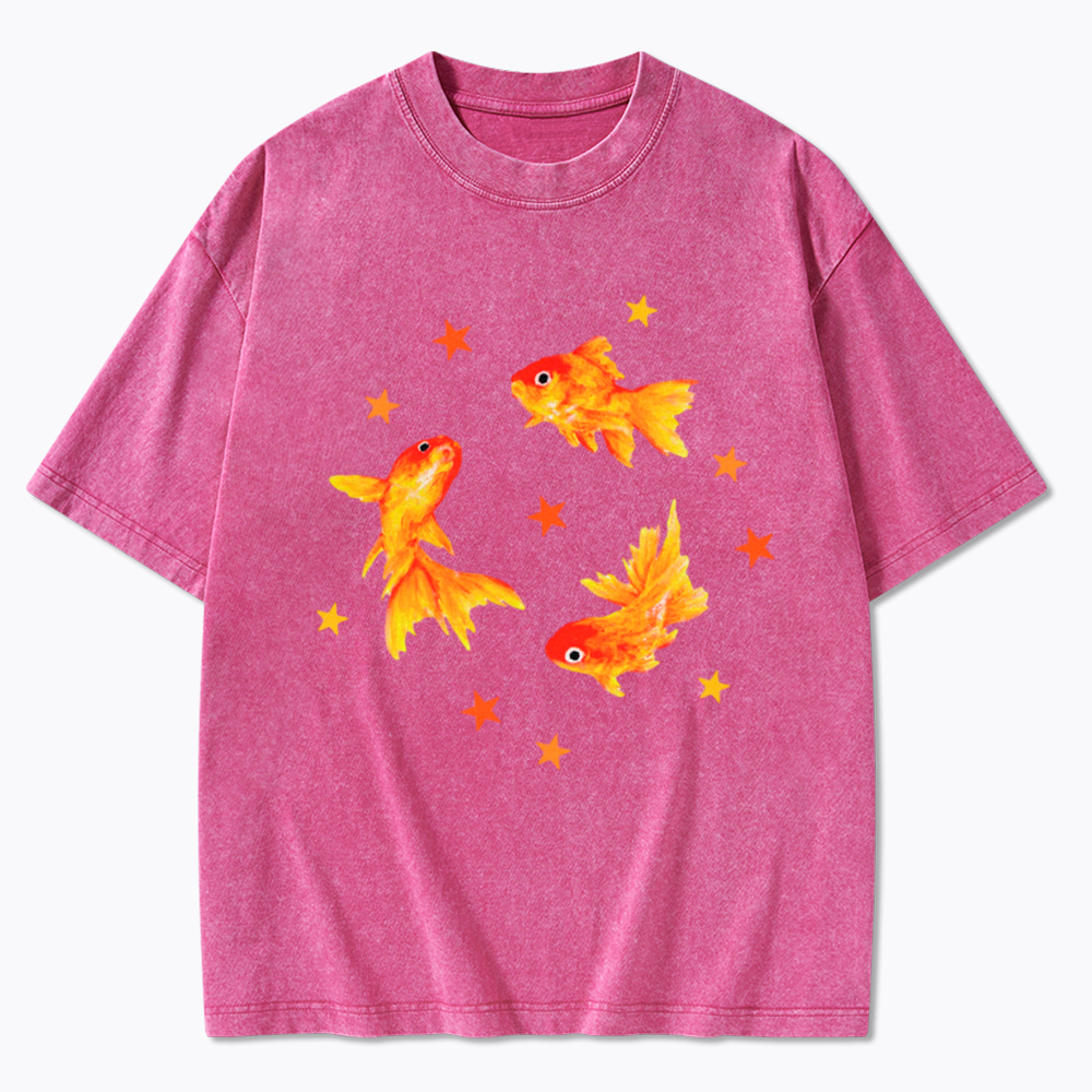 Goldfish Star LGBTQ Pride Washed T-Shirt