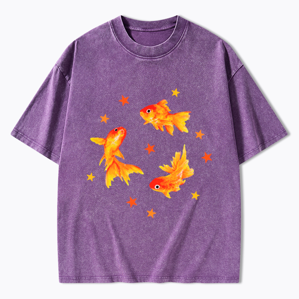 Goldfish Star LGBTQ Pride Washed T-Shirt