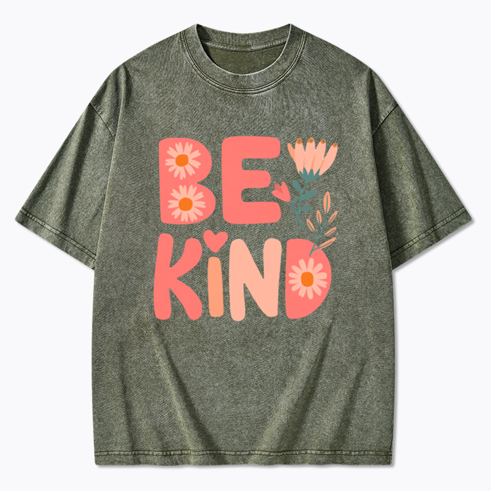 Pinky Be Kind Inspirational Washed T-Shirt