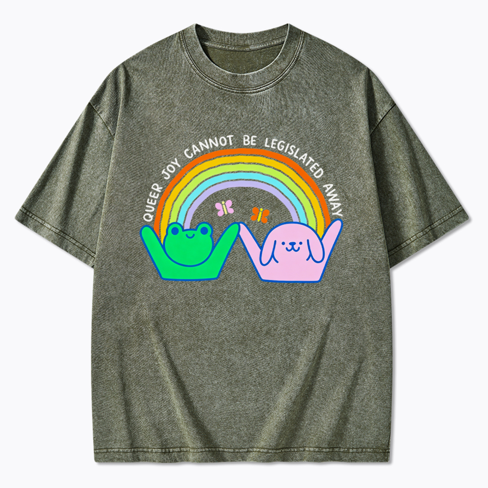 Queer Joy Cannot Be Legislated Away Washed T-Shirt