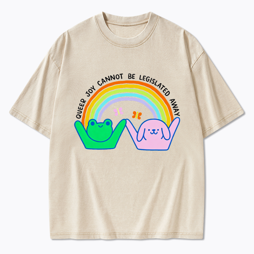 Queer Joy Cannot Be Legislated Away Washed T-Shirt
