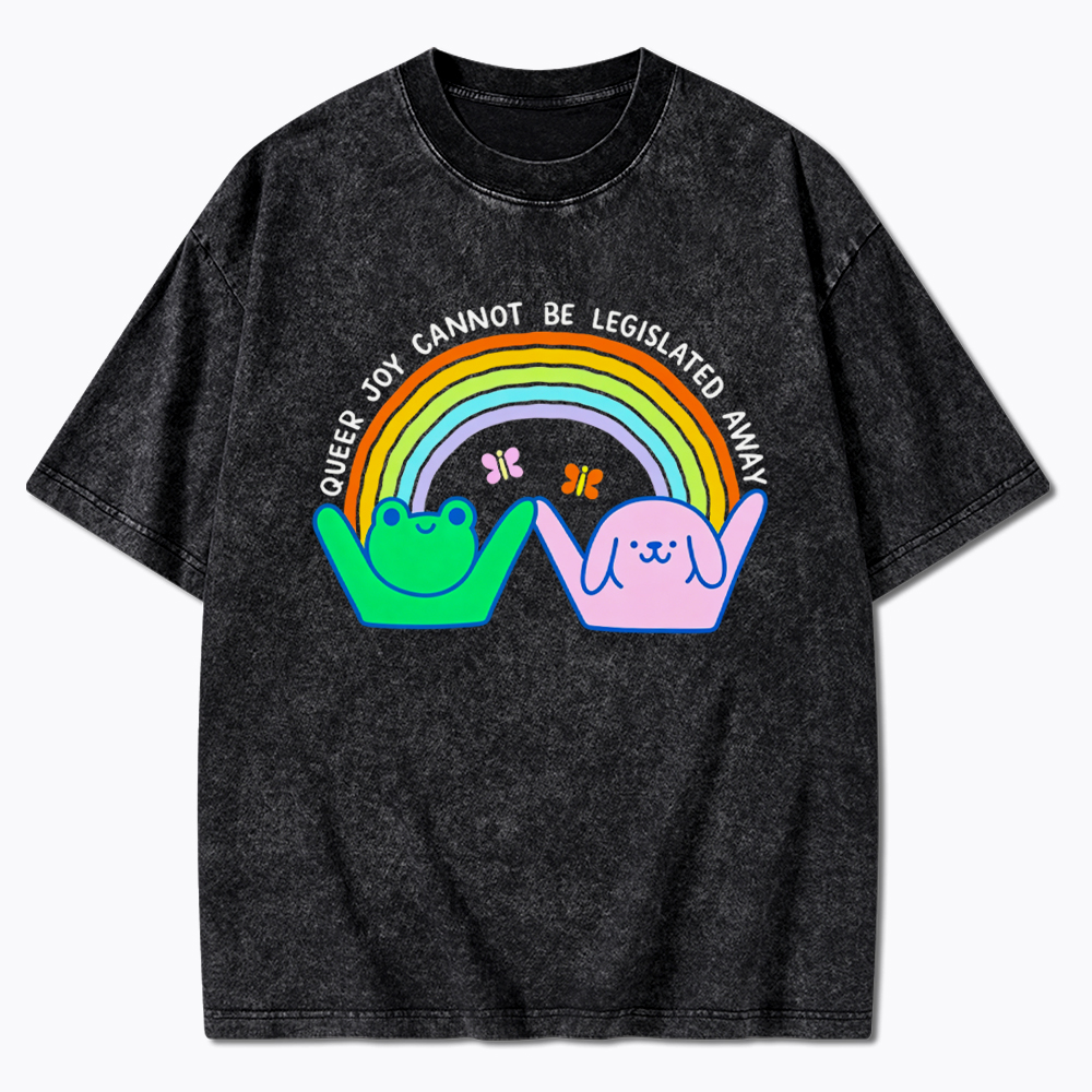Queer Joy Cannot Be Legislated Away Washed T-Shirt