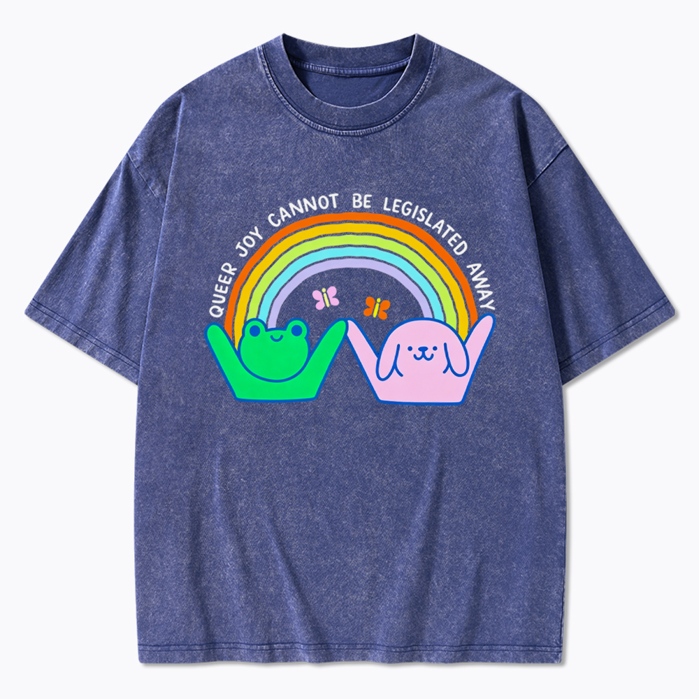 Queer Joy Cannot Be Legislated Away Washed T-Shirt