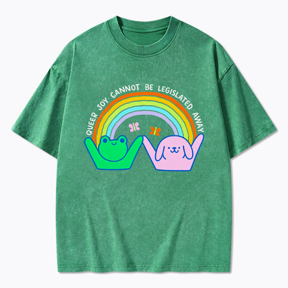 Queer Joy Cannot Be Legislated Away Washed T-Shirt