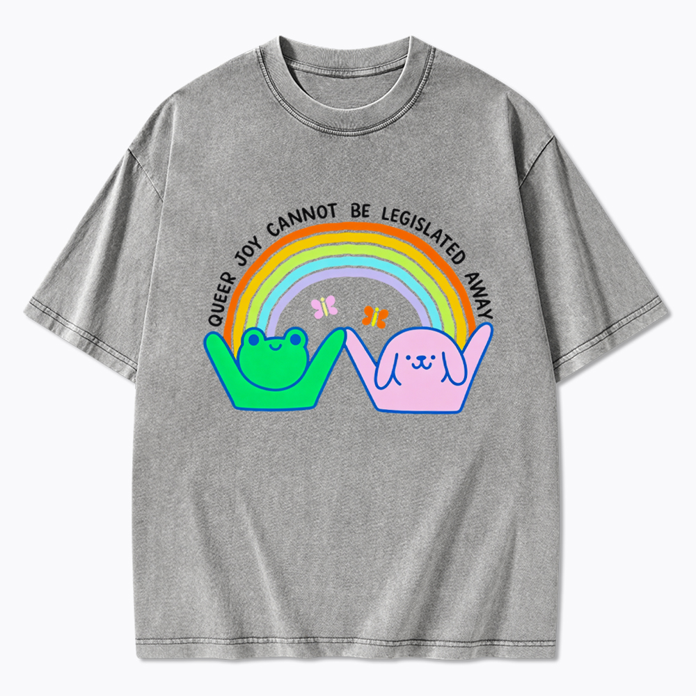 Queer Joy Cannot Be Legislated Away Washed T-Shirt