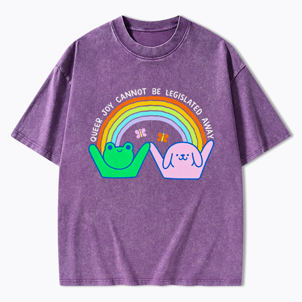 Queer Joy Cannot Be Legislated Away Washed T-Shirt