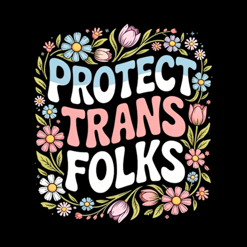 Protect Trans Folks Trans Rights Washed T-Shirt