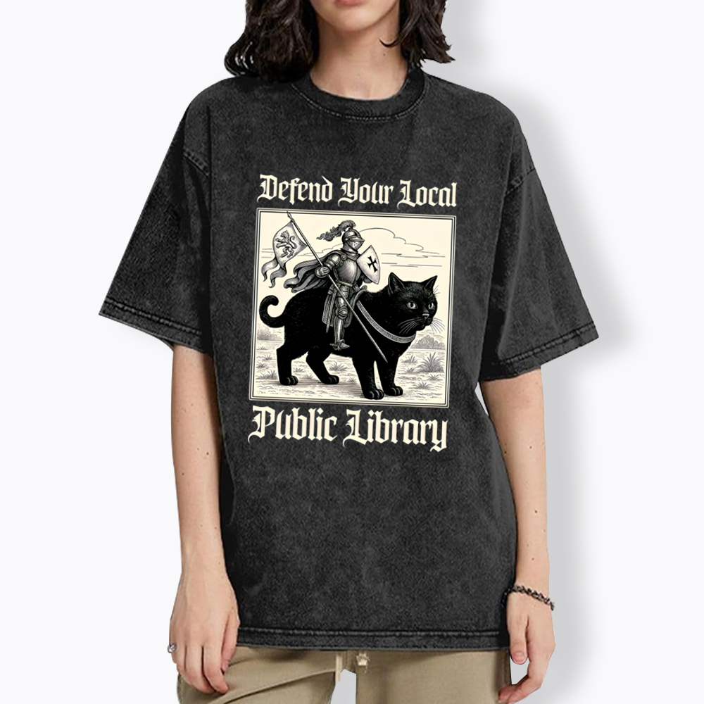 Defend Your Local Library Washed T-Shirt