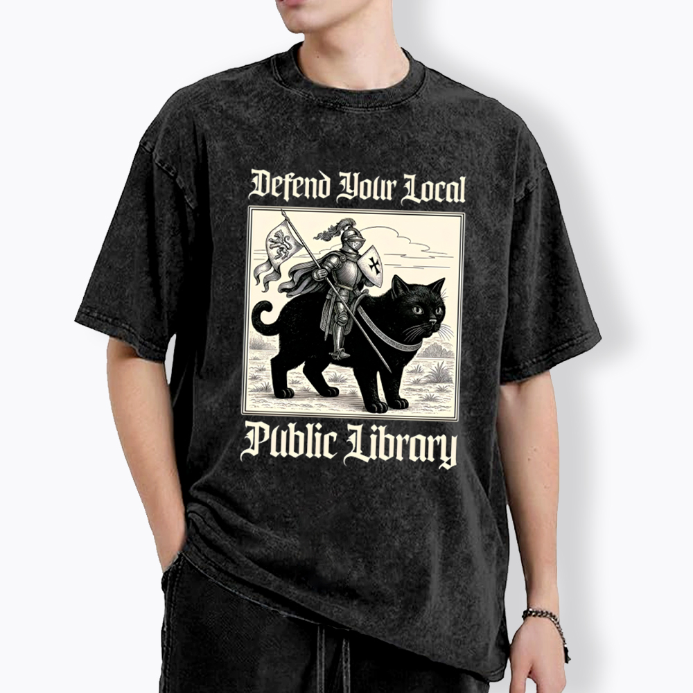 Defend Your Local Library Washed T-Shirt