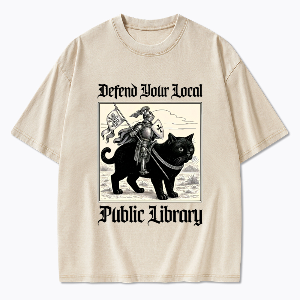 Defend Your Local Library Washed T-Shirt