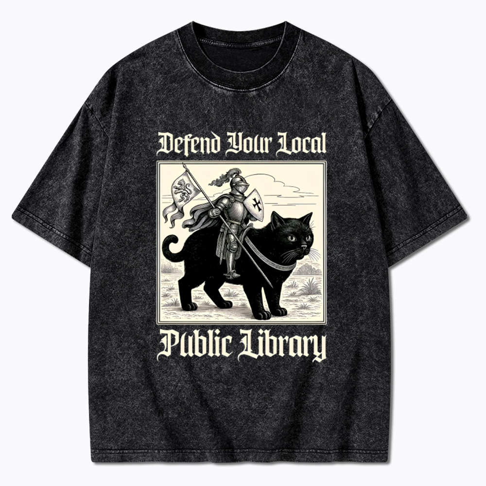 Defend Your Local Library Washed T-Shirt
