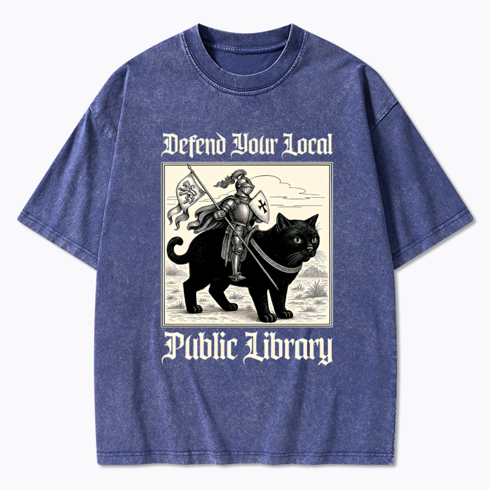 Defend Your Local Library Washed T-Shirt