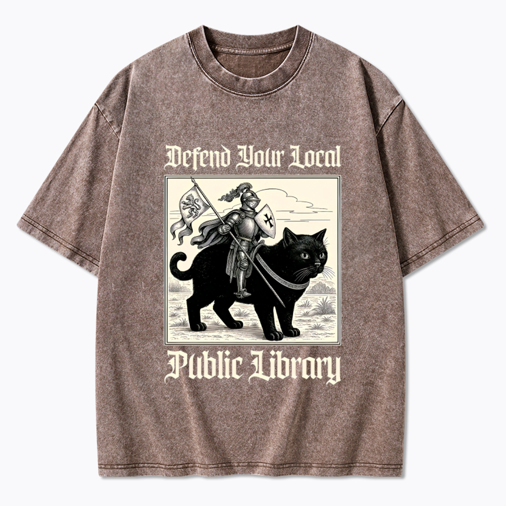 Defend Your Local Library Washed T-Shirt