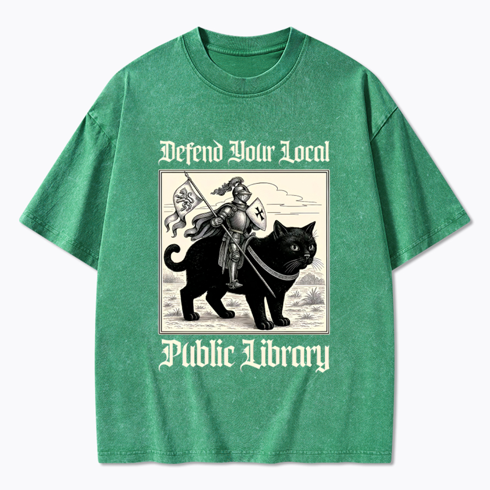 Defend Your Local Library Washed T-Shirt