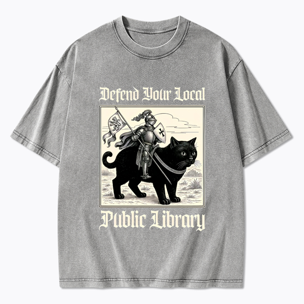 Defend Your Local Library Washed T-Shirt