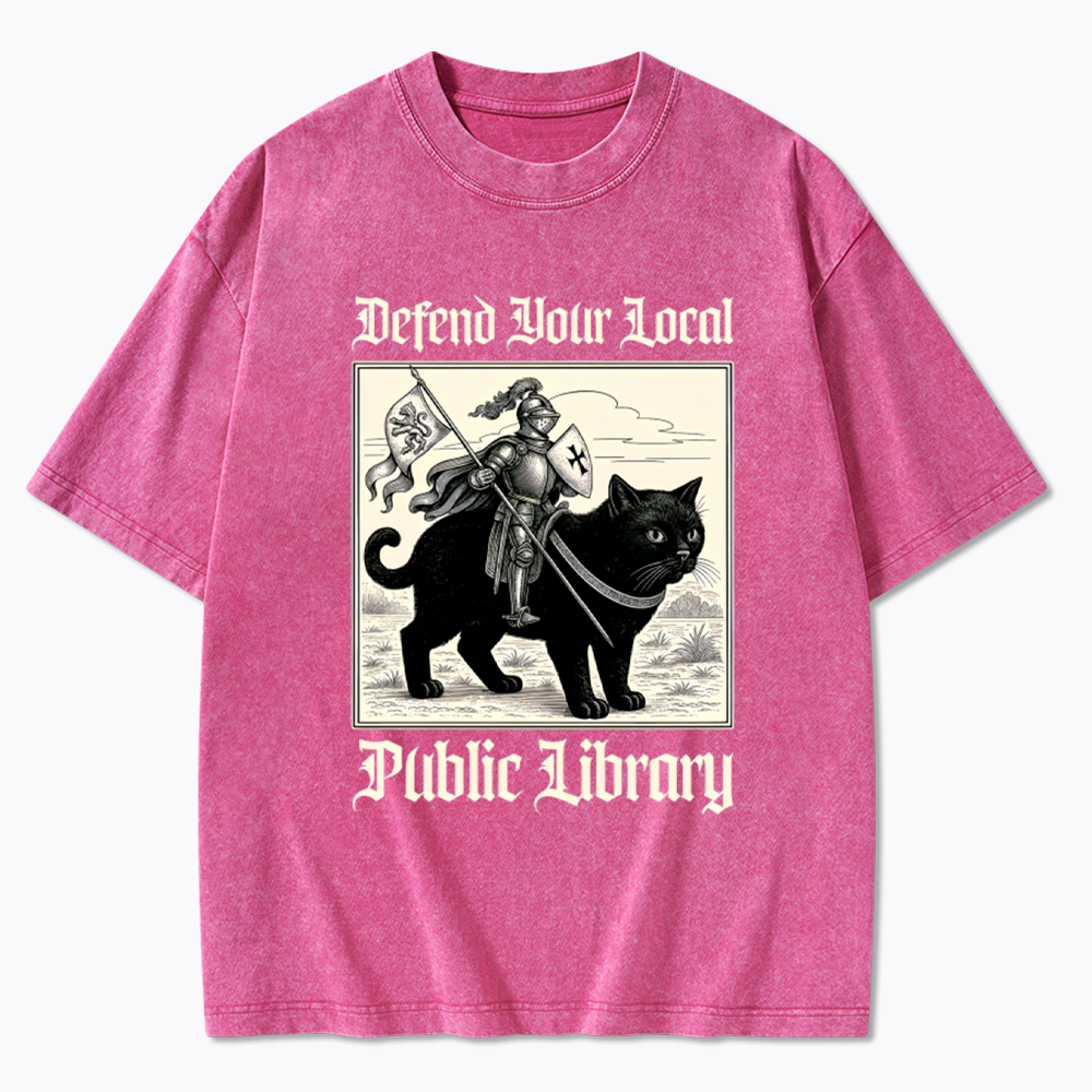 Defend Your Local Library Washed T-Shirt