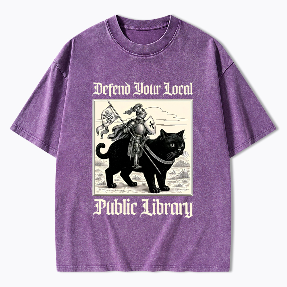 Defend Your Local Library Washed T-Shirt