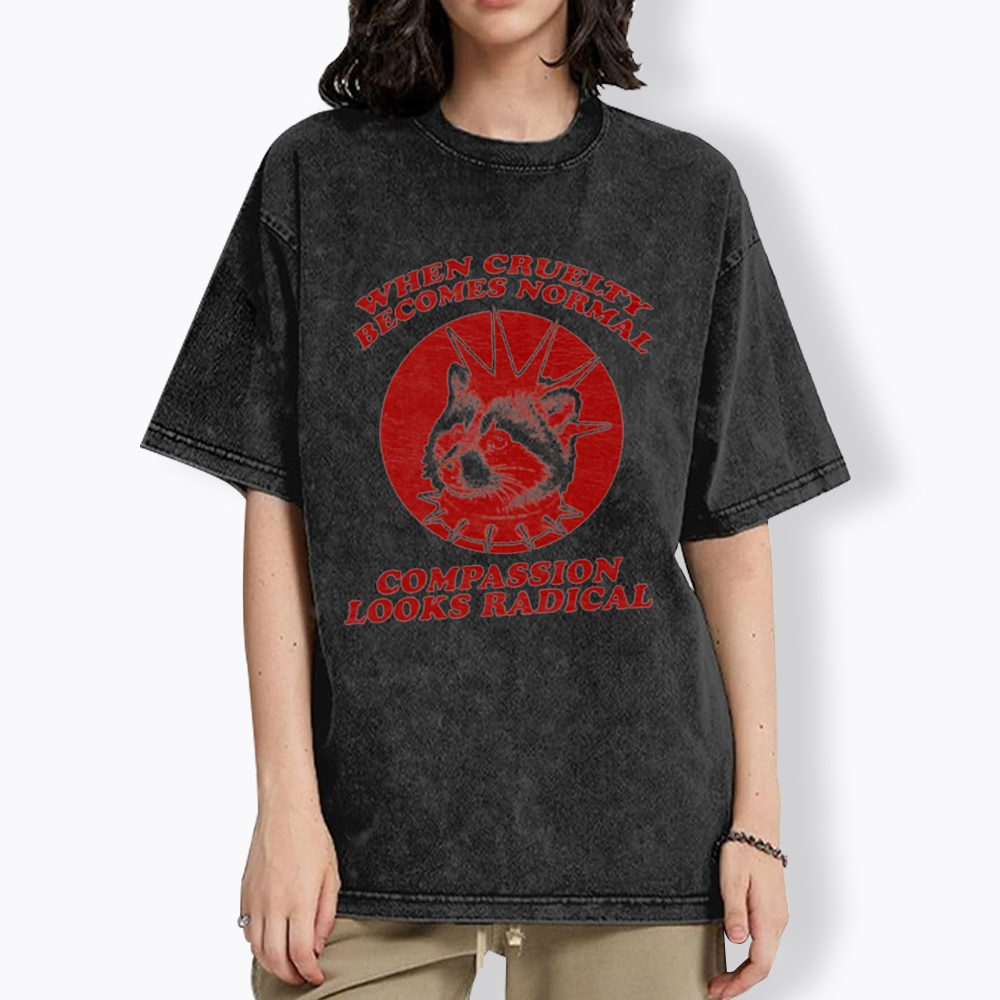 Feral Resistance Political Activist Washed T-Shirt