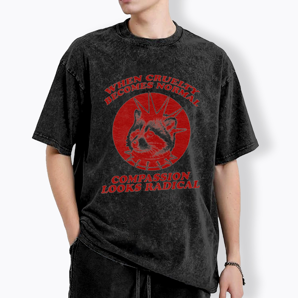 Feral Resistance Political Activist Washed T-Shirt