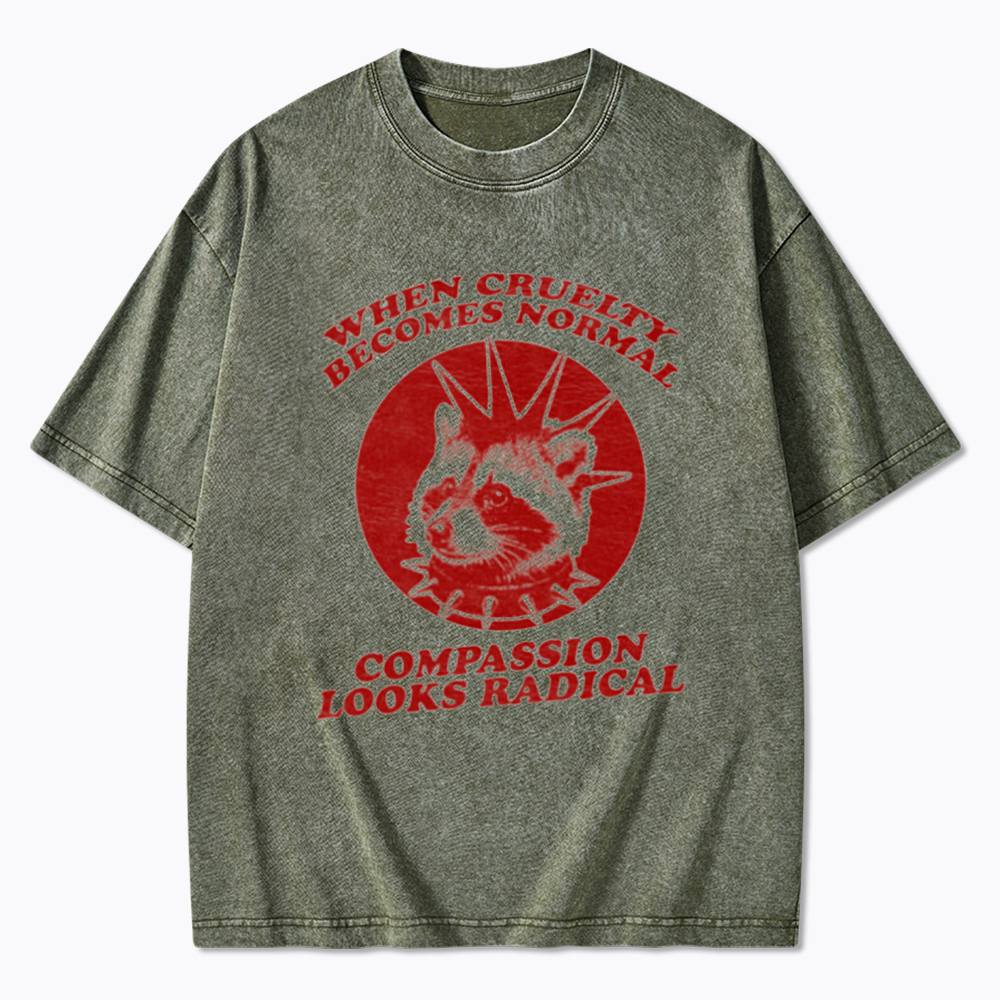 Feral Resistance Political Activist Washed T-Shirt