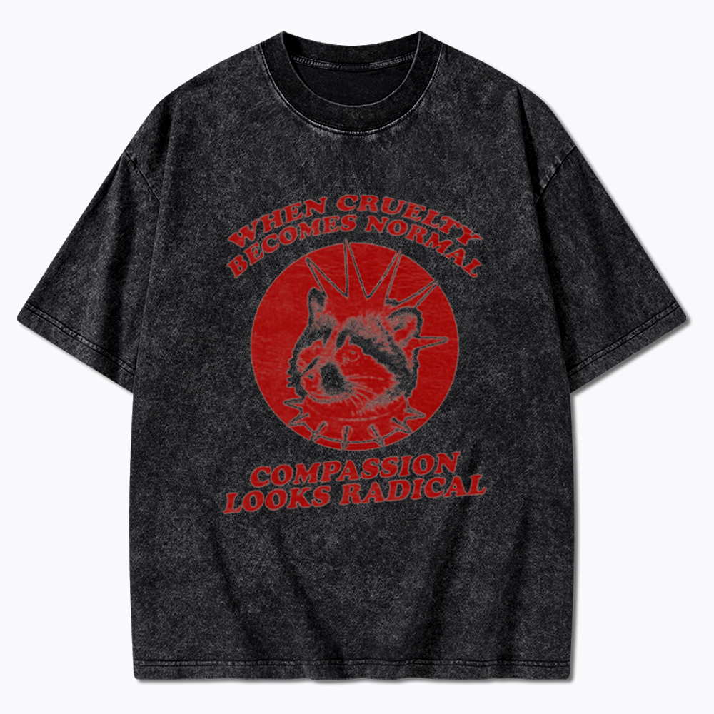 Feral Resistance Political Activist Washed T-Shirt