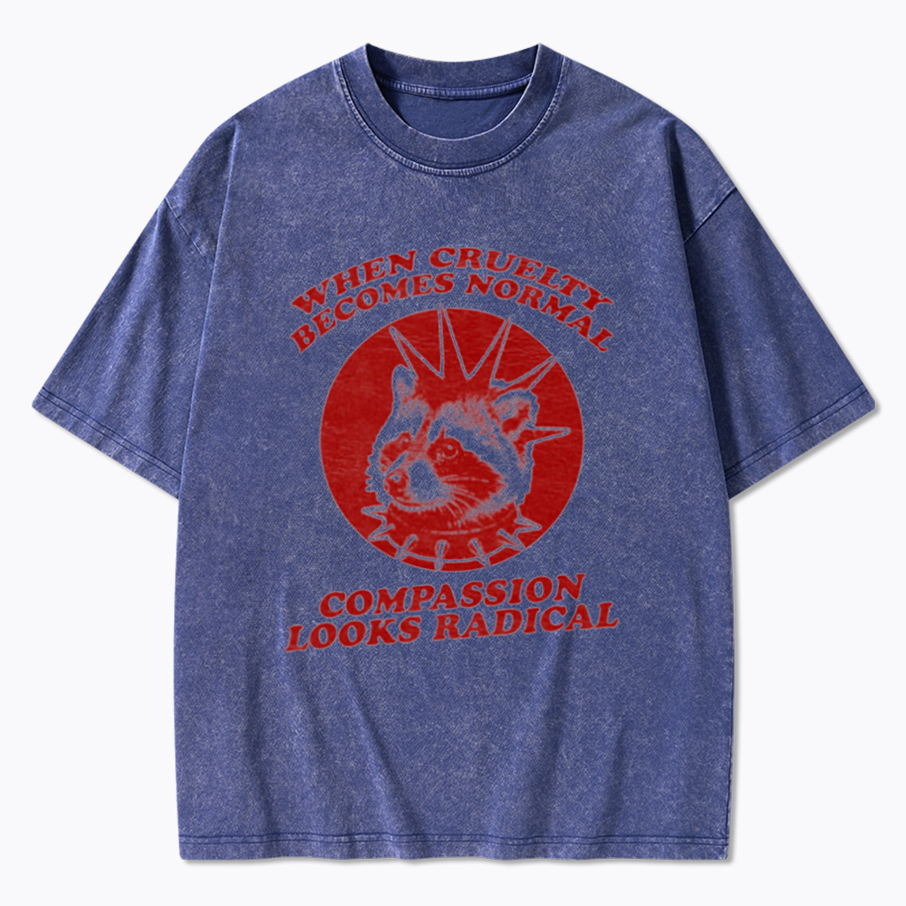 Feral Resistance Political Activist Washed T-Shirt