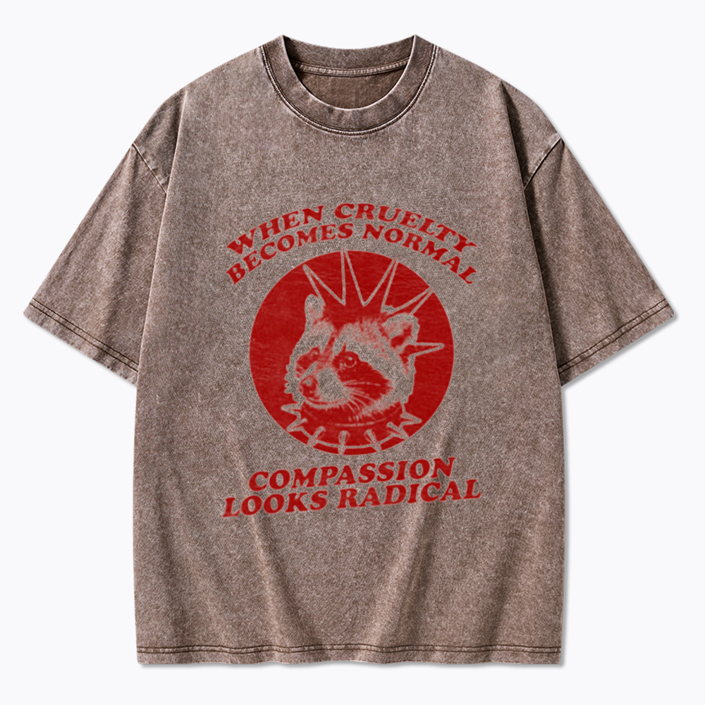 Feral Resistance Political Activist Washed T-Shirt
