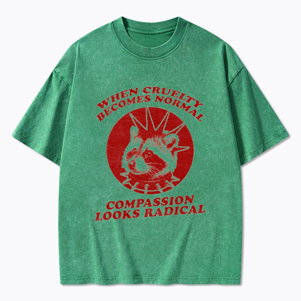 Feral Resistance Political Activist Washed T-Shirt