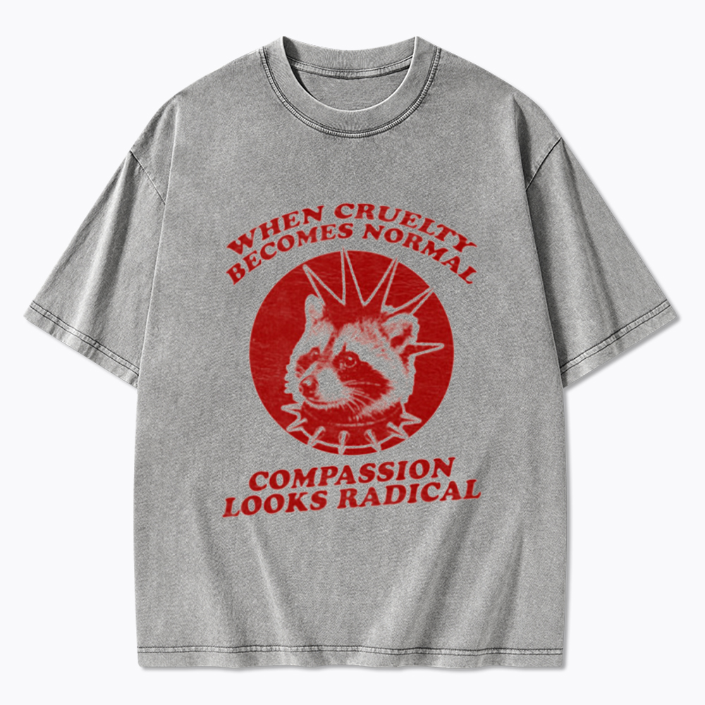 Feral Resistance Political Activist Washed T-Shirt