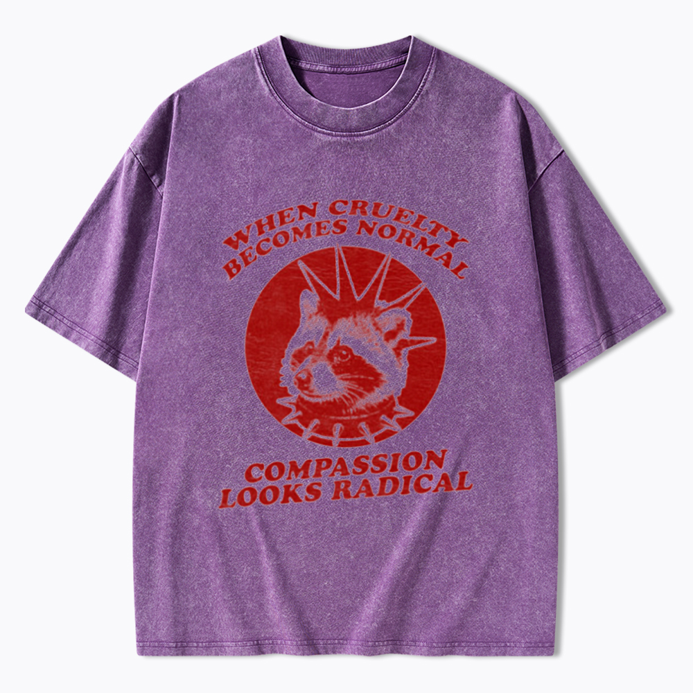 Feral Resistance Political Activist Washed T-Shirt