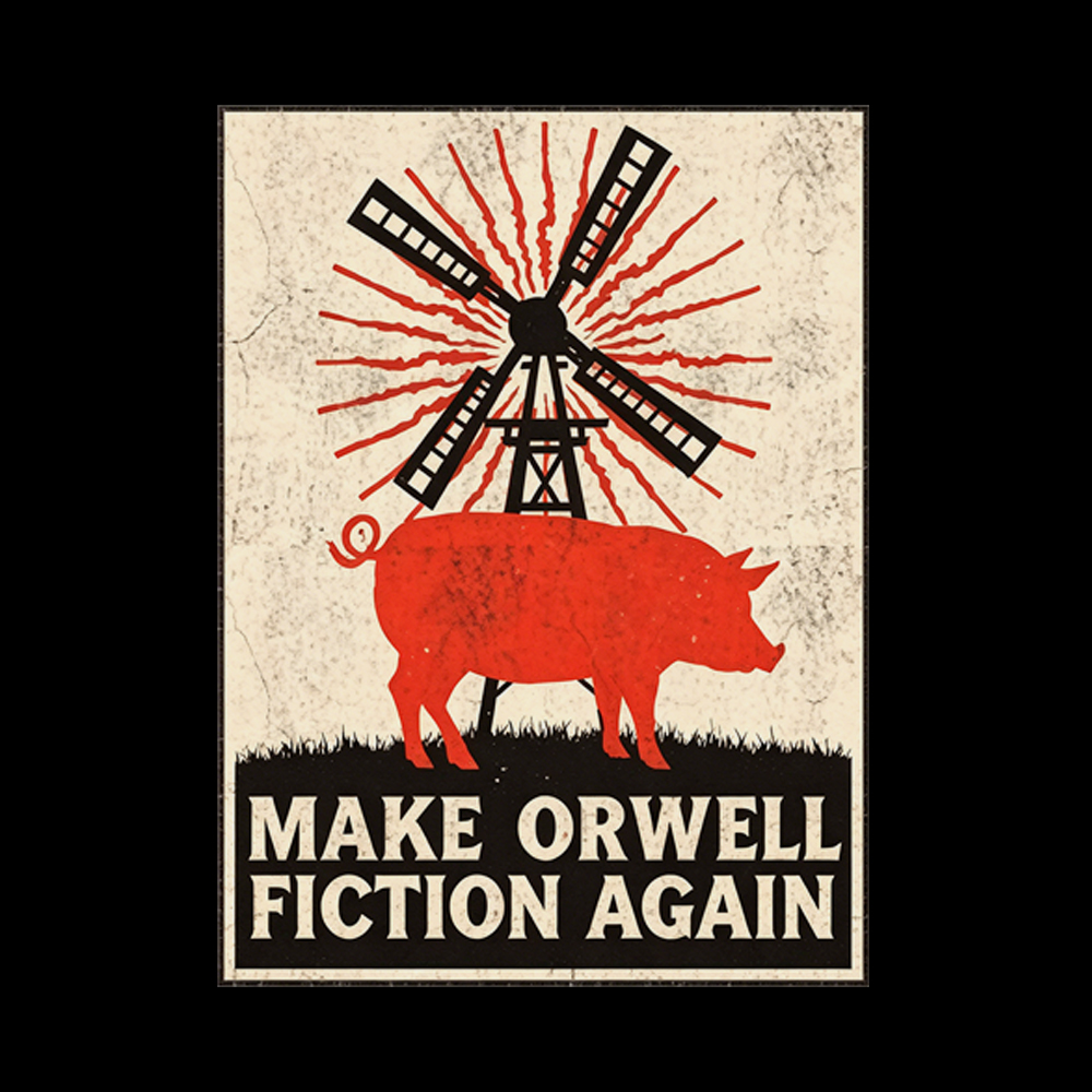 Make Orwell Fiction Again Animal Farm Washed T-Shirt