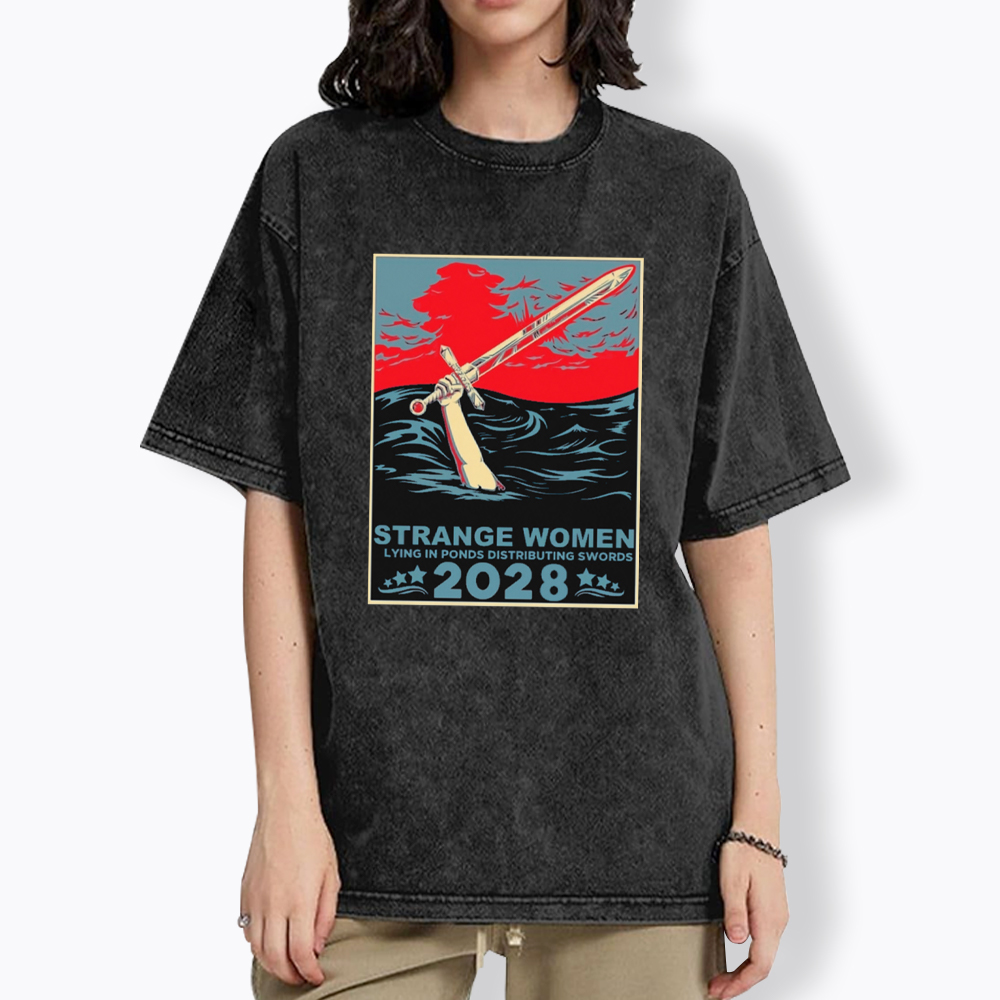Strange Women Lying in Ponds 2028 Washed T-Shirt