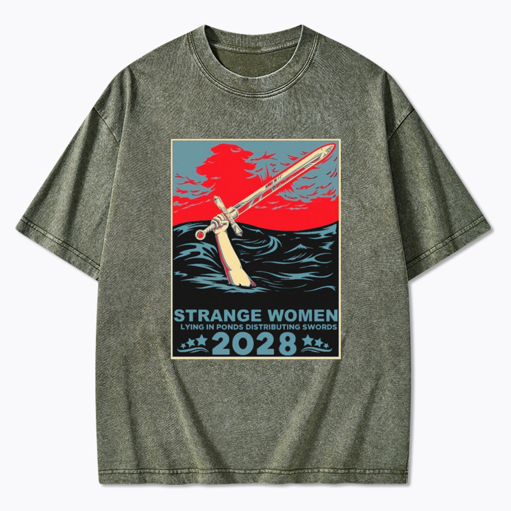Strange Women Lying in Ponds 2028 Washed T-Shirt