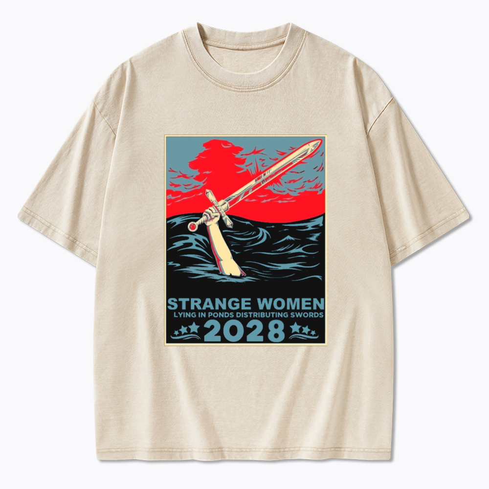 Strange Women Lying in Ponds 2028 Washed T-Shirt