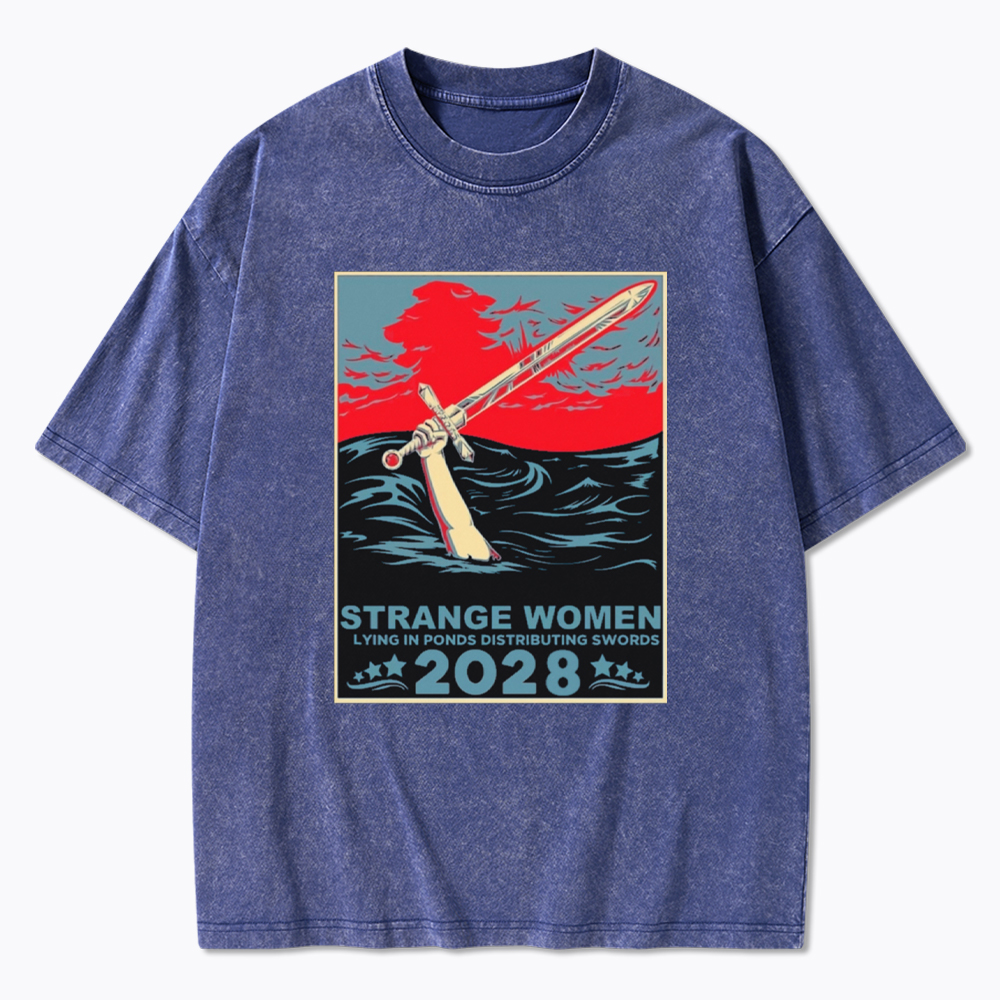 Strange Women Lying in Ponds 2028 Washed T-Shirt