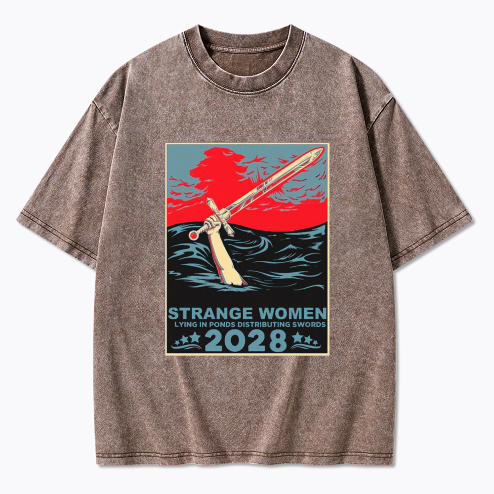 Strange Women Lying in Ponds 2028 Washed T-Shirt