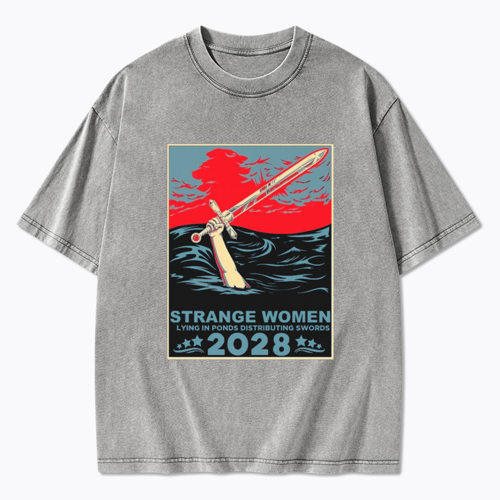 Strange Women Lying in Ponds 2028 Washed T-Shirt