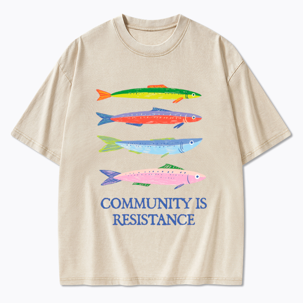Community Is Resistance Washed T-Shirt