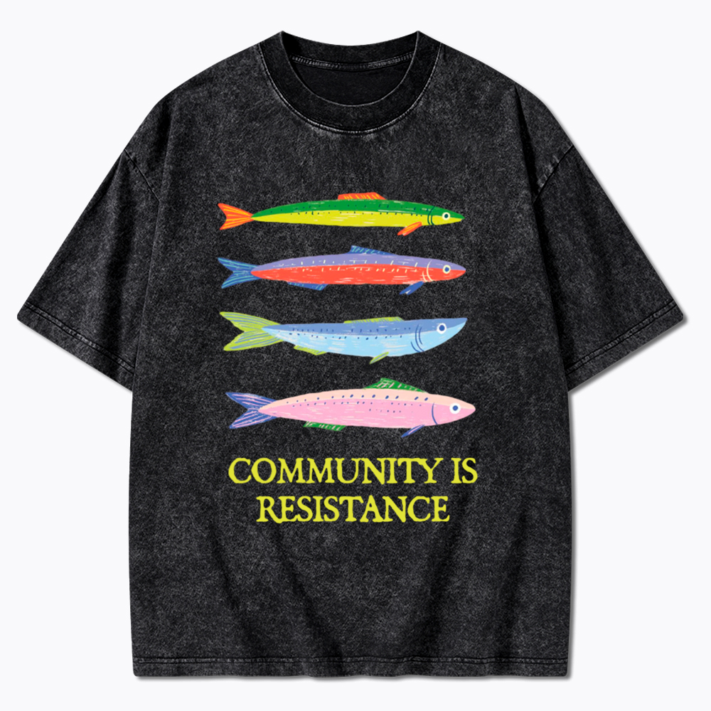 Community Is Resistance Washed T-Shirt