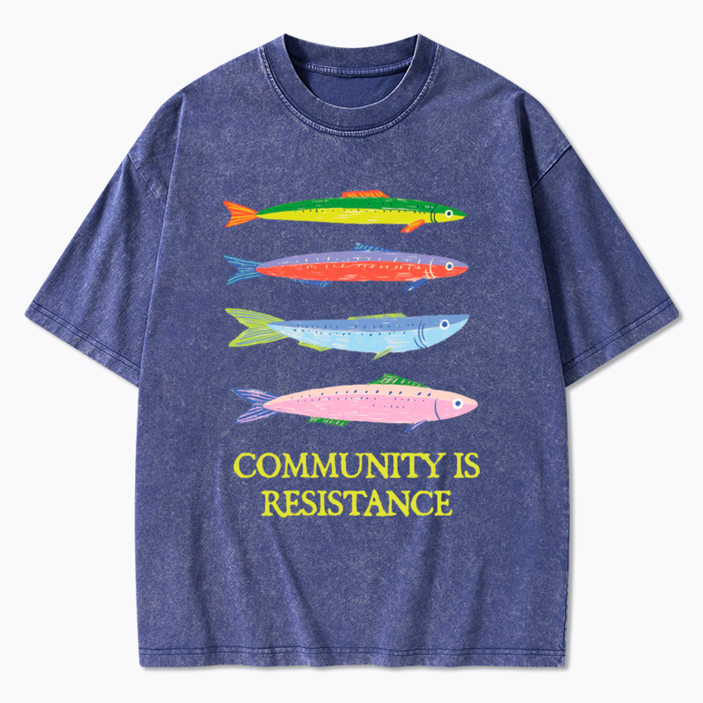 Community Is Resistance Washed T-Shirt