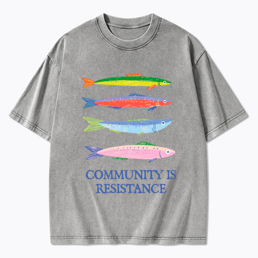 Community Is Resistance Washed T-Shirt