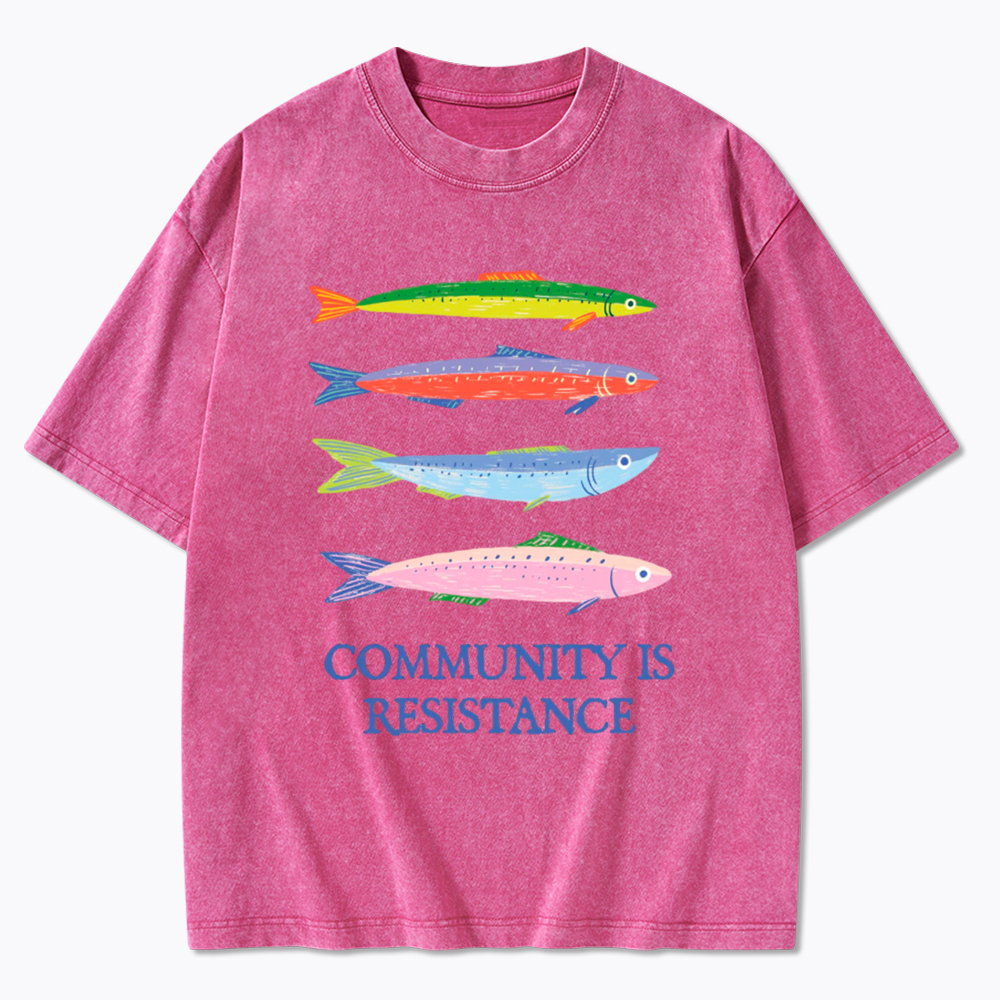 Community Is Resistance Washed T-Shirt