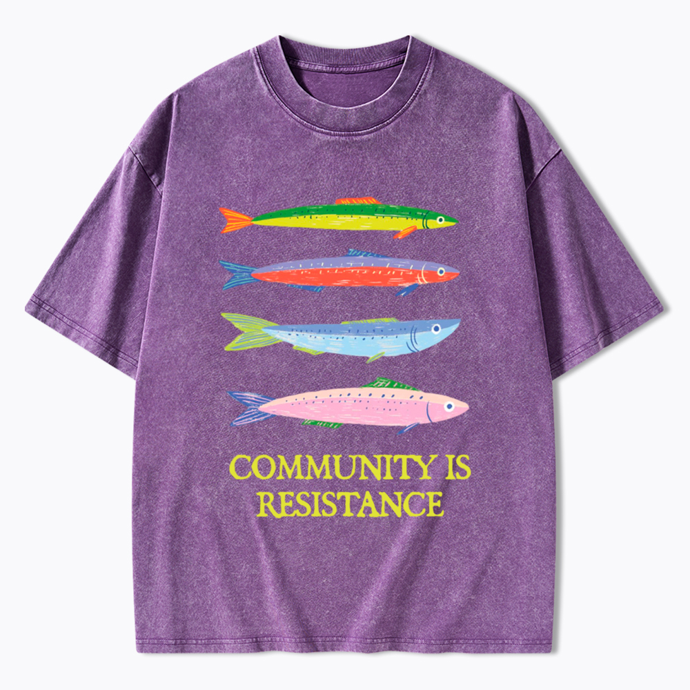 Community Is Resistance Washed T-Shirt